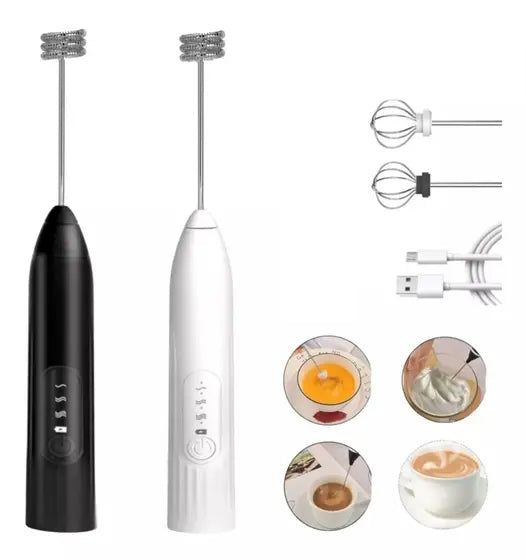 Batedor Misturador Mixer Elétrico para Bebidas Leite Café Portátil