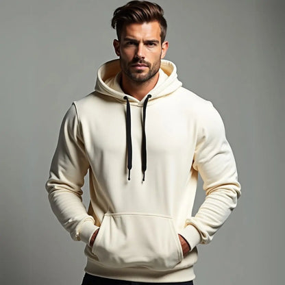 Moletom Canguru Unissex Flanelado com Capuz Ajustável