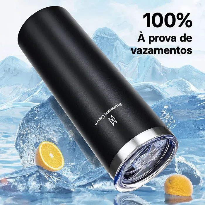 Copo Térmico 1200ml Aço Inoxidável - Garrafa Térmica com Canudo