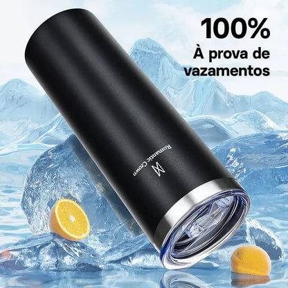 Copo Térmico 1200ml Aço Inoxidável - Garrafa Térmica com Canudo