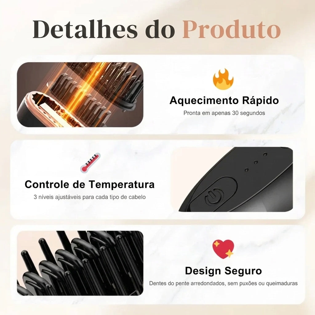 GlamBrush™ / Alisamento Profissional Portátil