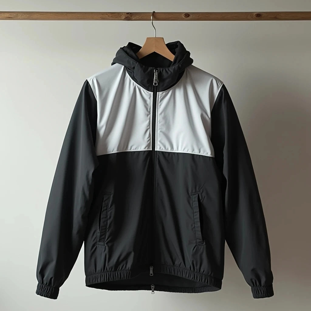 Jaqueta Masculina Corta Vento Forrada com Capuz e Zíper