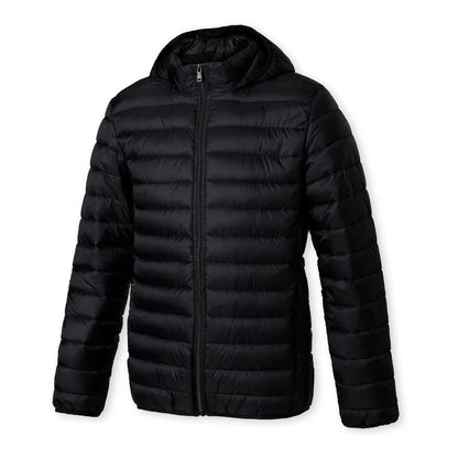 Jaqueta Masculina Puffer Peluciada com Capuz Removível