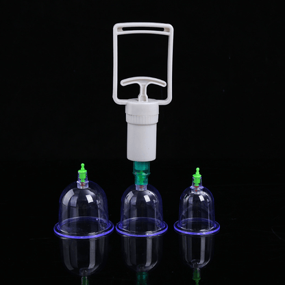 Kit Ventosas com 12 Peças + Bomba para Ventosaterapia