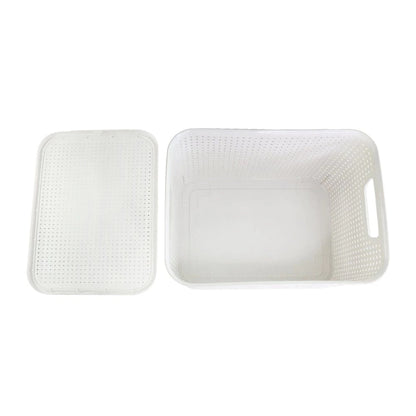 Kit com 4 Caixas Organizadoras Rattan 20L com Tampa