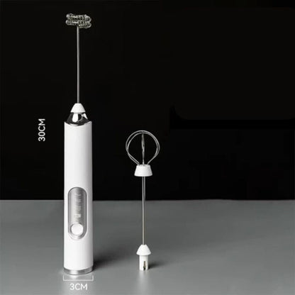 Novo Mini Mixer Elétrico 2 em 1 para Bebidas e Ovos Recarregável