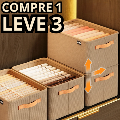 Organizador de Roupas Dobrável - COMPRE 1 LEVE 3 - SOMENTE HOJE