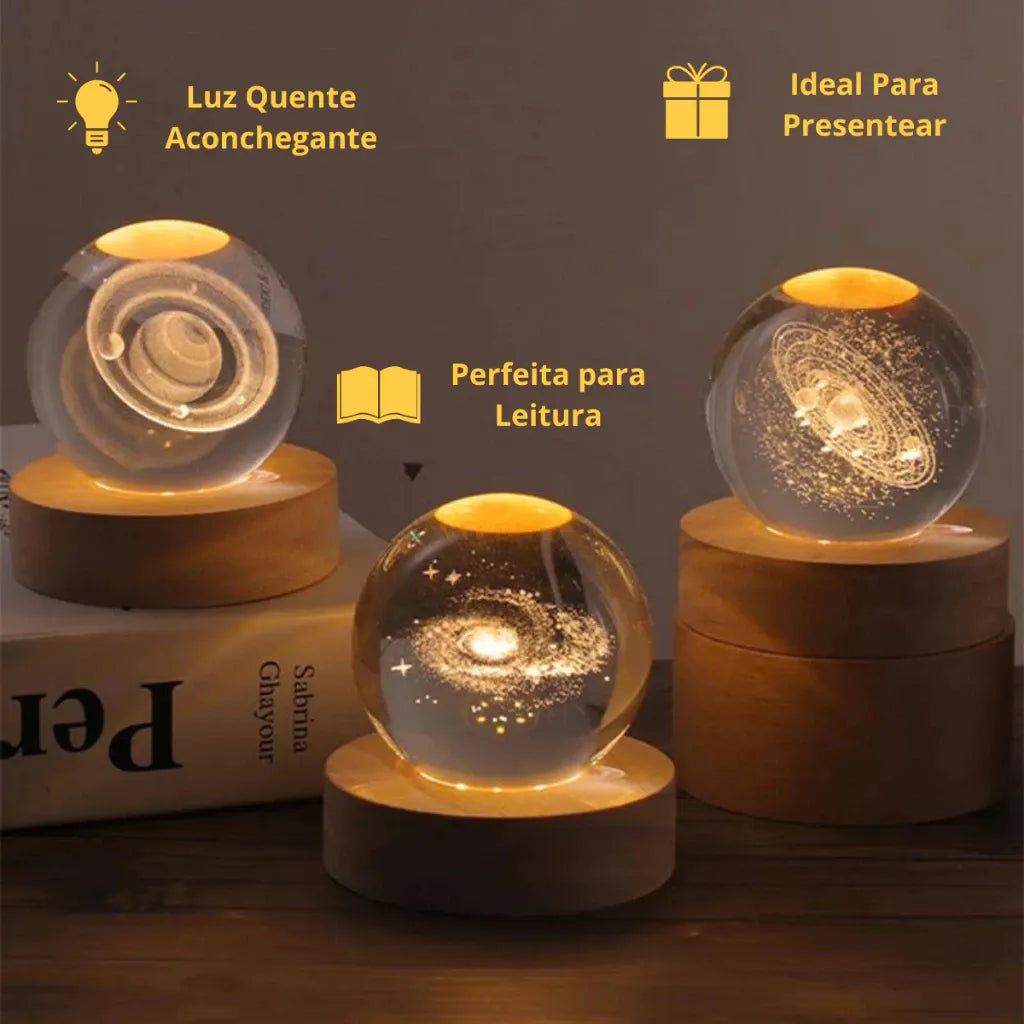 Luminária Decorativa Espacial 3D - Cosmic Sky