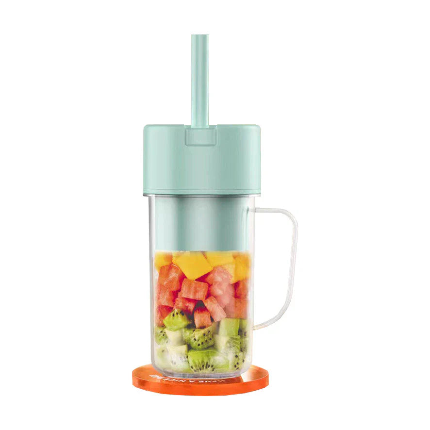Copo Caneca Liquidificador 420ml com 6 lâminas Recarregável Portátil