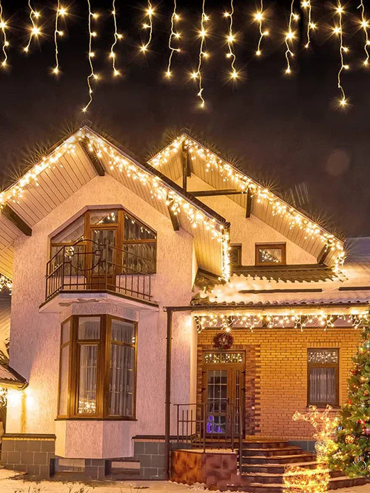 Cascata 400 Led's Decoração Natal Festas 10m Fixo 110v/220v